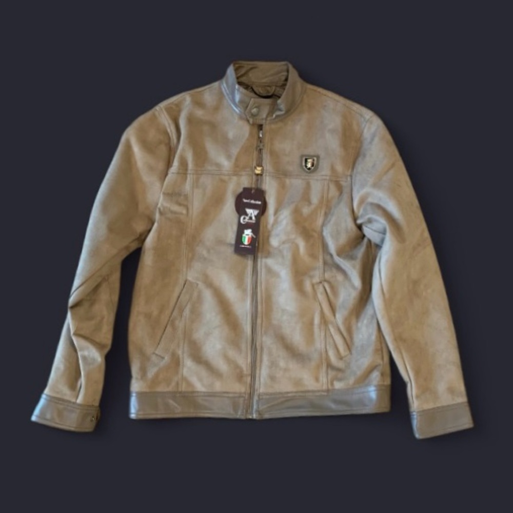 Armani Italia Collezioni Collection Brown Leather Jacket